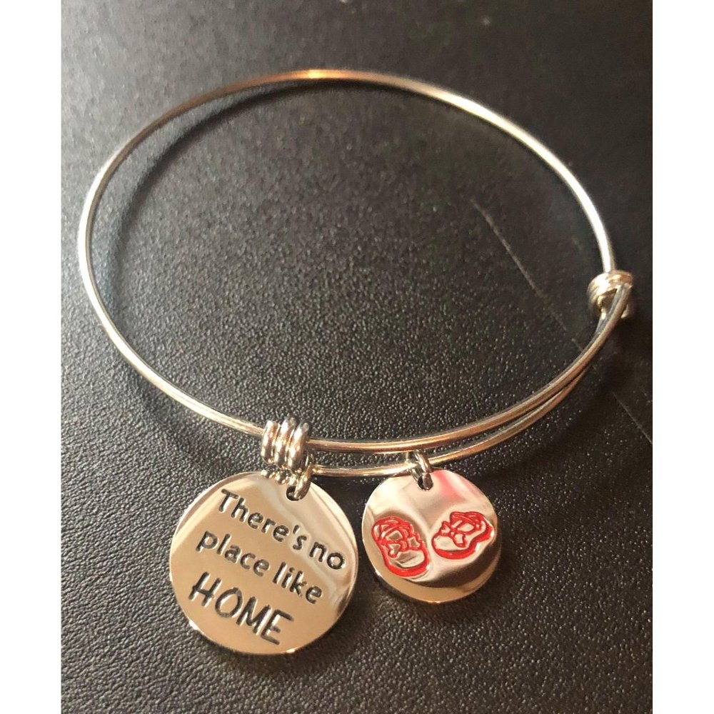 There's No Place Like Home Bangle Bracelet Silver